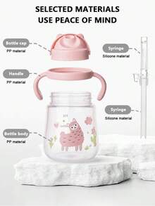 Meoky Multidirectional Straw Cup For Kids, Leak-Proof Weighted Straw Cup With Transition Handle, Suitable For Children 6 Months And Above - Pink - View 7