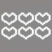 6 Stück Mosaik Pixel Herz Rückleuchten Aufkleber - Kreatives Retro Design für Rückleuchten/Scheinwerfer, Rosa Niedlich Universell Passend, Wasserdicht Sonnenschutz Auto Dekoration - A - Übersicht 9
