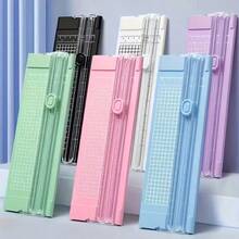 1pc Precision Trimmer, A4 Portable Rolling Blade Paper Cutter, Built-In Grid Ruler Straight Cutting Function, Hidden Safety Blade No-Burr Manual Cutting Tool, Suitable For Scrapbook, Journal DIY, Student Homework And Office Document Cutting Needs. Scrapbook Supplies, Back To School, Teacher Supplies, Desk Accessories - Multiple Styles - View 1