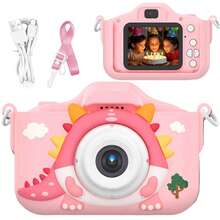 Cámara infantil con tarjeta de memoria de 64 GB y lector de tarjetas, 1080P HD, 48 MP, graba vídeos y ofrece cinco juegos. Regalo de cumpleaños para niños. - Multicolor - Ver 3