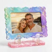 Water Ripple Interlocking Photo Frame Epoxy Resin Mold Set, Desktop Phone Holder Decorative Ornament Silicone Mold, Plaster Mold, Includes 1 Base And 3 Different Shaped Photo Frames - Interlocking Picture Frame Mold Set (B21A-23+24+25+26) - View 6