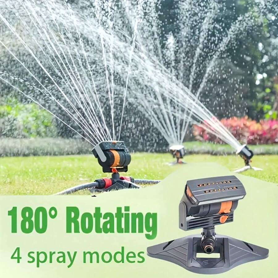 1pc Garden Sprinkler, 16 Nozzles, 180° Rotatable Adjustable Spray Head, Automatic Irrigation System, Wide Coverage, Easy Installation, No Electricity Required, Suitable For Lawn And Garden Watering - Multicolor - View 1