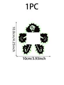 1pc Glowing Skull Switch Socket Self-Adhesive Sticker, Halloween Fun Switch Decor Sticker, Halloween Party Background Wall Sticker, Halloween Decoration Switch Sticker, Glowing Decorative Sticker, Halloween Gift Sticker - Multicolor - View 13