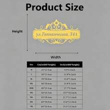 [2D Flat] Customizable Metal Wall Art Sign, Personalized Address Plaque With Decorative Scroll, Yellow Durable Metal Address Sign, Suitable For Outdoor/Indoor, Perfect For Home, Entrance, Farmhouse, Garden Decor, No Electricity Required - Gold - View 4