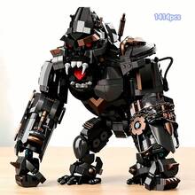 1414pcs Heavy Industrial Giant Gorilla Mecha Building Blocks Set, Static Monster Robot Brick Model, Advanced Collector Display Assembly Kit For Adults, Ideal Gift For Building Block Enthusiasts - Multicolor - View 3