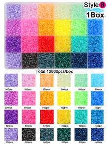1 Box 24 Colors 2.6mm Melted Beads Set, Dot Puzzle Handmade DIY, Birthday, Graduation, Valentine's Day, Party Gift, Refill Beads Set, Multiple Colors Available - Puzzle Beads - View 17