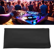 DJ Display Stand Scrims, Black DJ Event Booth Facade Scrims, Portable DJ Facade Booth Table Scrims, DJ Facade Booth Portable Event Cover (47.6 X 23.6 X 45.3 Inch) - Black - View 6