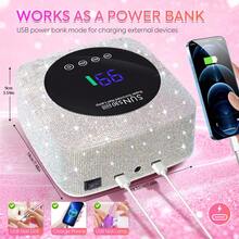 DianaBeauty مصباح أظافر LED UV قابل للشحن، تجفيف سريع لجميع أنواع الجل UV، مصباح تجفيف أظافر احترافي ب- 57 LED مع وظيفة الاستشعار، معدات صالون - فضي - مشاهدة 8