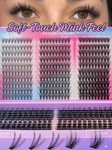 Fengxiu Eyelash 530 Pcs Lash Book Dramatic C/D-Curl 8-16MM Mix,10D/20D/30D/40D/60D/80D, DIY Extension Lashes Eyelashes Book, Big Volume Soft, Individual Cluster Lashes, As Needed Create A Fluffy Natural Wispy,Suitable For Beginners, Large Capacity - C - View 5