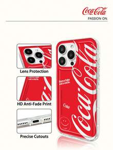 Coca-Cola Classic Phone Case, Vibrant Colors, Lightweight Material, Anti-Drop Anti-Slip Design, Cartoon Anime Style Protective Phone Case, Suitable For Apple 17, 17 Air, 17 Pro, 17 Pro Max, 11, 12, 13, 15, 16 Pro, 18 Pro Max, 14 Plus, 15 Plus, 16 Plus, 15 Pro, 16 Pro Max, XR And Other Models. Perfect For Gifting To Friends And Family - Clear - View 3