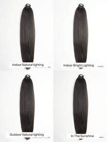 1pc Synthetic 26 Inch Long Ponytail Extensions With Elastic Band Versatile DIY Braided Ponytail For Kids Girls - 彩色 - 查看 5