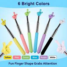 1/2/5pcs Telescopi Finger Reading Sticks,Teaching Pointer,Children's Retractable Finger Pointer,Teaching Aid Material,Reading Accessories,Suitable For Teachers,Lackboard Piano Instruction,Birthday Graduation Gift,Reading,Back To School Gift - One Size Fits All - View 10