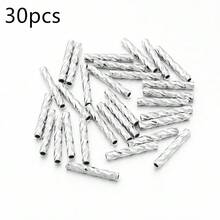 30件/包 銅色刻面螺旋直管珠，圓管隔珠，適用於手鍊、吊墜、耳環裝飾，手工DIY鏈條鑰匙圈珠寶配件材料 - 螺紋直管珠 - 查看 8