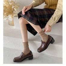 1/3/5/6/8/10/20 Pairs Women's Solid Color Ruffle Edge Minimalist Fashion Versatile Comfortable Soft Socks, Suitable For Daily Wear, With Ruffle Edge, Suitable For Spring, Autumn, Winter, Beautiful Charming Cute, Suitable As Gifts For Students And Friends - Multicolor - View 5