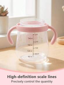 Meoky Multidirectional Straw Cup For Kids, Leak-Proof Weighted Straw Cup With Transition Handle, Suitable For Children 6 Months And Above - Pink - View 4