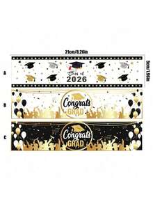 Autocollants pour bouteille d'eau thème remise des diplômes 2026 (10/20/40 pièces), convient pour la fête de remise des diplômes, autocollants de décoration d'emballage cadeau pour bouteille d'eau - multicolore - Voir 3
