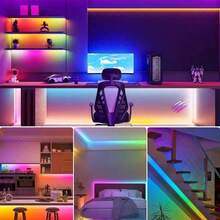 3-100Ft LED Strip Lights With 44-Key Remote, USB Interface, DIY Lighting, Color Changing And Dimmable For Bedroom Becor, TV, Kitchen, Party And Holiday Decoration - RGB - View 4