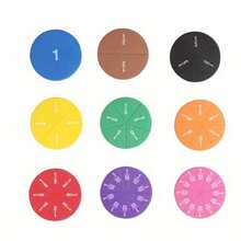 9 piezas de círculos de fracciones redondos de EVA de colores, herramienta de enseñanza de matemáticas, instrumento educativo STEM Montessori estético, accesorio de aprendizaje de matemáticas para el aula de regreso a la escuela, regalo de útiles escolares para estudiantes - Multicolor - Ver 10