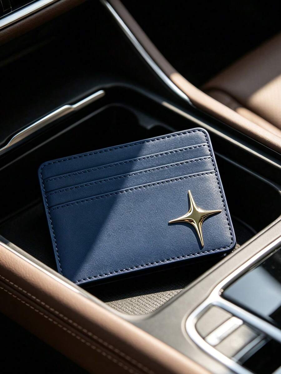 Porte-cartes avec patch étoile croisée, portefeuille à fermeture éclair pour cartes de crédit, portefeuille de mode haut de gamme, sac de rangement multi-fentes pour cartes, étui à cartes de mode pour femmes, également pratique pour les hommes pour ranger les cartes bancaires et les cartes d'identité, essentiel pour la rentrée scolaire et les voyages, cadeau unique pour la fête des enseignants, cadeau d'anniversaire, cadeau de vacances, cadeau de fête, cadeau de vacances, cadeau de mariage, cadeau de rentrée scolaire - Multicolore - Voir 1