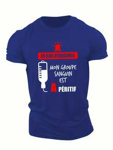 Mon Groupe Sanguin Est Men's Short Sleeve T-Shirt Summer T-Shirt Top - 白色 - 查看 9