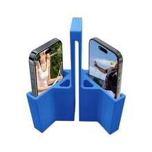 RibasuBB Clamp-On Tennis Net Phone Holder Dual Mount Quick Secure Clip For 2 Smartphones Portable Durable Plastic Recording Mount - Default - View 5