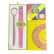 Contrast Color Silicone Women's Quartz Watch, Gift Box Set With Matching Color Leather Bracelet, Casual Versatile Wristwatch, Detachable Watch Head, Exquisite Gift Watch Set For Dating (1pc/Set) Includes Watch Box - Hot Pink - View 2