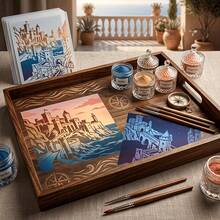 Bộ 3 khuôn stencil rỗng lâu đài trung cổ, thiết kế kiến trúc vintage, dùng để vẽ trang trí tường, phù hợp cho canvas, thủ công giấy, scrapbook và làm thiệp chúc mừng, mẫu vẽ pháo đài fantasy tái sử dụng cho các dự án trang trí nhà cửa - Bộ - Xem 5