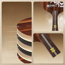 1 buah Raket Tenis Meja Profesional: Blade Ayous Kayu Ebony Murni 7 Lapis, Cocok untuk Pegangan Shakehand dan Penhold - MultiWarna - View 5