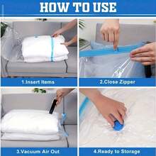Space-Saving Vacuum Storage Bags, Large-Capacity Vacuum-Sealed Bags, Suitable For Storing Clothes, Bedding, Blankets And Bedding Items. Wardrobe Bedding Organizing Storage Bag, Can Effectively Organize Bedding. - Multicolor - View 9