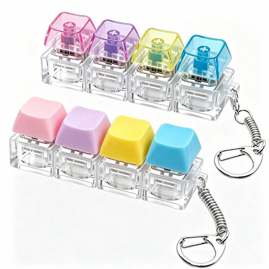 4-In-1 Press & & Learn Keyboard Fidget Toy, 4 Clicker Buttons With Realistic Sounds, Perfect For Car Travel, Classroom - Multicolor - View 1