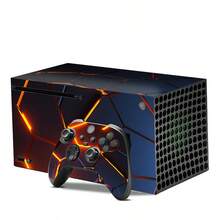 1 Set Printed Pattern Game Console Skin Sticker For Xbox Series X, Anti-Slip Durable Scratch-Resistant Protective Personalized Creative Decorative Film - View 6