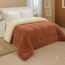 Sherpa Comforter, Blanket, And Comforter, Queen Size, Thick - 紅陶 - 查看 3