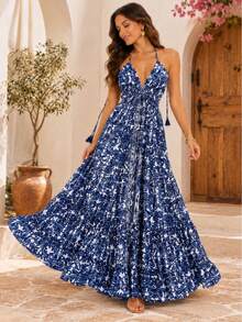 Long Dress Costs Nude - Azul - Ver 3