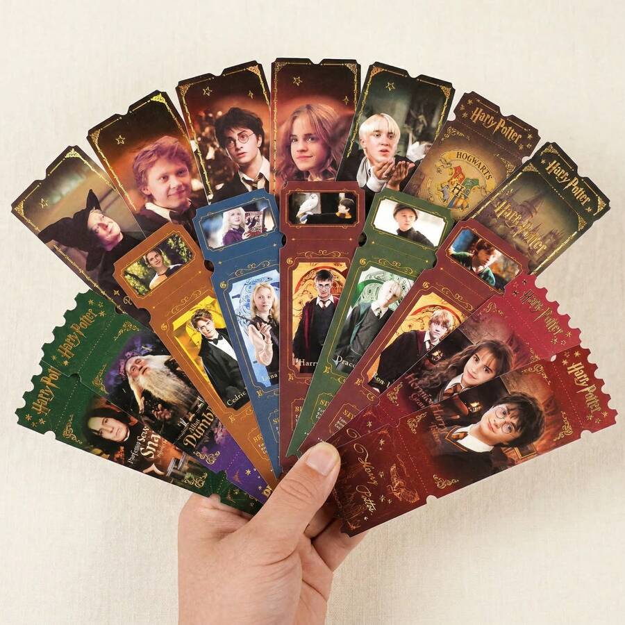 1 Paket Pembatas Buku Perpustakaan Bacaan Harry Potter, Seri Abadi Harry Potter, Malfoy, Hermione, Ron, Luna, Cedric Diggory, Pembatas Halaman Kartu Kertas, Hadiah Kreatif DIY untuk Siswa, Pembatas Buku Multifungsi dari Kertas, Perlengkapan Sekolah, Musim Kembali ke Sekolah - MultiWarna - View 1