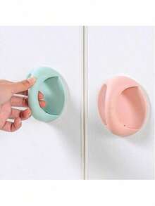 4pcs/1pc No-Drill Door Handle Toilet Lid Lifter Drawer Window Damage Free Push-Pull Handle Strong Adhesive Closet Handle Sliding Door - Multicolor - View 5