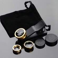 1 Set 3-In-1 Clip-On Phone Camera Lens Kit, Wide Angle + Macro + Fisheye High Definition External Smartphone Lens, Suitable For Travel, Photography And Selfie - Multicolor - View 9