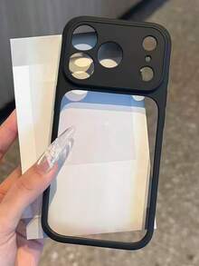 Nouvelle coque de téléphone intelligente, à la mode & mignonne, coque de protection, minimaliste créative personnalisée, matériau 3-en-1, épaissie 2,8 mm, couleur unie colorée, sensation premium mate et douce pour la peau, rose, bleu, noir, blanc, plaque arrière transparente, couverture complète anti-chute, compatible avec iPhone 11/12/13/14/15/16/17/17 Pro Max/17 Pro/12 Pro/12 Pro Max/13 Pro/13 Pro Max/14 Pro/14 Pro Max/15 Pro/15 Pro Max/16 Pro Max/16 Pro - Noir - Voir 8