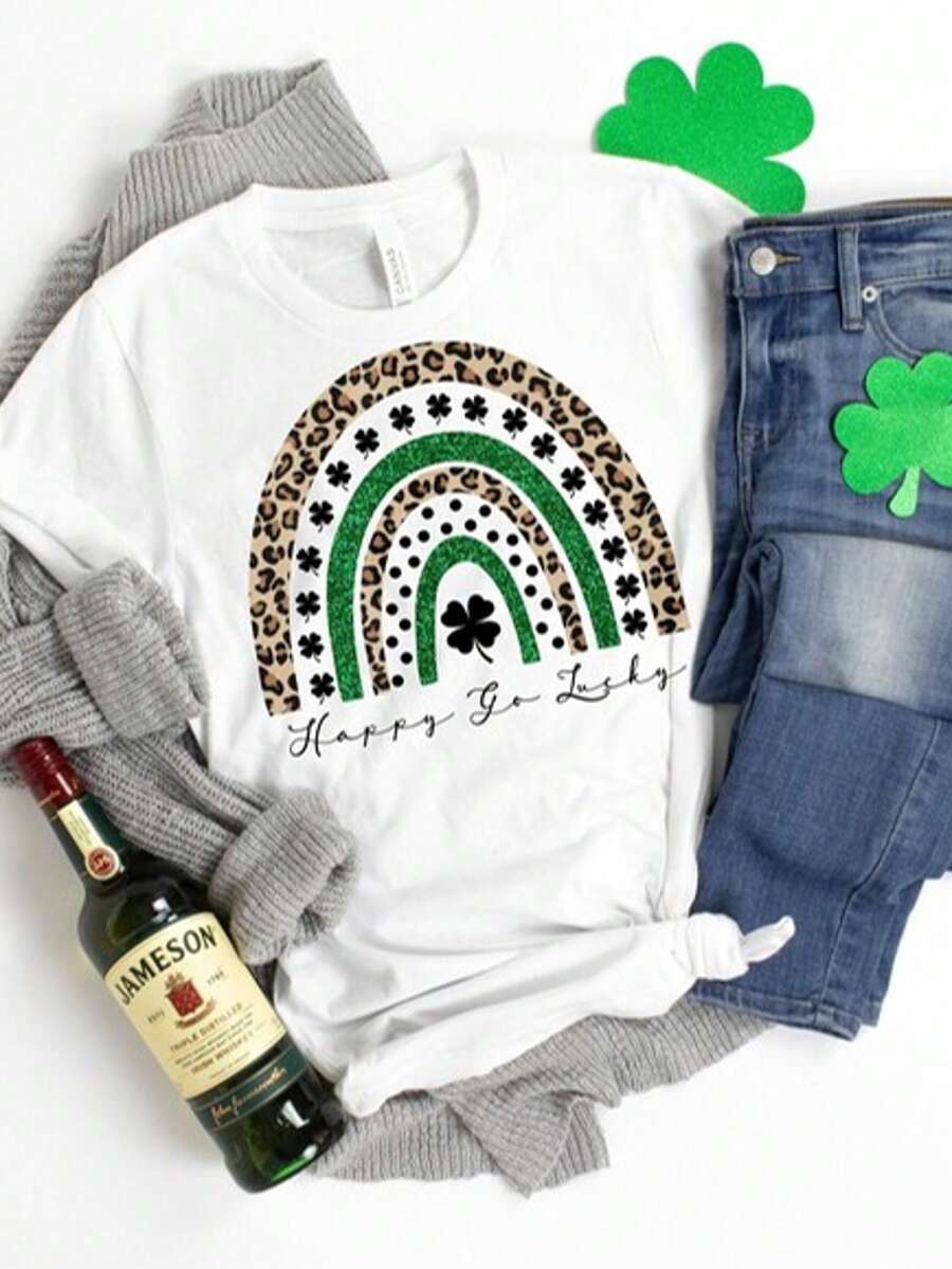 Lil Bit Country Lil Bit Rock N Roll Pattern T Shirt,Retro Style,Rustic Style,Western Wind,Cowboy Style - 白色 4 - 查看 1