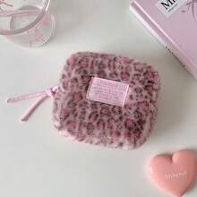 1pc/3pcs Cute Plush Makeup Bag, Fluffy Soft Zipper Travel Storage Bag, Portable, Simple And Fashionable, Large Capacity Design, Ideal Gift For Women, Suitable For Home Decoration, Cosmetics Storage, Dressing Table Desktop Storage, Preferred - Multicolor - View 12