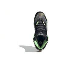 Adidas 春夏舒適中筒運動籃球鞋 JH8079 男女通用情侶款 - 黑/白/綠 - 查看 4