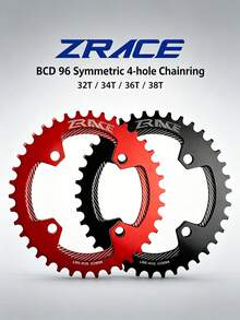 ZRACE BCD96 對稱式鏈盤 32T 34T 36T 38T 山地單車 CNC AL7075 硬度 15+ 鏈盤 - 黑色 - 查看 2