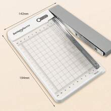 1pc Colorful Grid Line Press-Down Paper Cutter With Ruler Scale, Photo Trimmer, Suitable For Office, School Supplies, Learning Tools, Non-Electric - 1pc - View 9