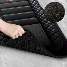 2PCS/4pcs Wear-Resistant And Dust-Proof Car Mat Set, Upper Protection Floor Mat With Retro Print, Easy To Clean Universal Car Foot Mats - A - View 3