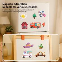 1 Set Multi-Theme Folding Face-Changing Puzzle Book, 5 Themes Infant Toddler Picture Recognition Logic Thinking Educational Toy - Multicolor - View 7