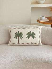 LCUHPCL 1pc Summer Beach Style 3D Embroidered Pillowcase, Home Decor For Sofa, Lounge Chair, Living Room, Car And More - Multicolor - View 4