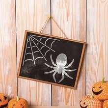 8pcs Spider & Web Pattern Stencils - Reusable DIY Painting Templates, Suitable For Halloween Decor, Art Projects, Wall Carving, Handmade Design, Fabric Printing & Home Decoration - Halloween - View 2
