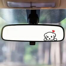 Cute Cartoon Dog Car Motorcycle Off-Road Vehicle Pickup Truck Window Wall Decal Rearview Mirror Sticker - Add Some Fun To Your Rearview Mirror Suitable For Motorcycle Helmet Stickers - A - View 4
