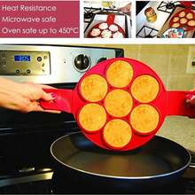 Multi Functional Non Stick Fried Egg Mold, Made Of Silicone Anti Scald Material, Reusable, Foldable For Storage, Suitable For Cooking And Baking Tools In The Kitchen, Kitchen Utensils, Graduation Gifts, And Holiday Gifts, - Multicolor - View 3