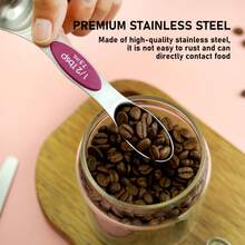 9pcs Measuring Spoon Set, Modern Stainless Steel, Household Kitchenware Measuring Spoon, Home Essentials Kitchen Gadgets Double-Ended Coffee & Baking Tool, Accurate Scale Measuring Utensils, Home Kitchen Cooking Gadgets - Multicolor - View 9