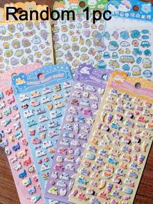 Juego de pegatinas de cristal láser de resina, adecuado para decoración de planificador y manualidades hechas a mano - Multicolor - Ver 11